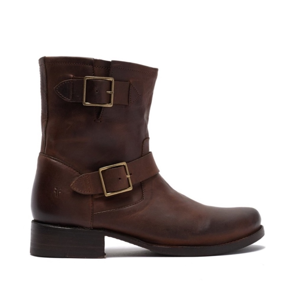 Frye Brown Leather Combat Boots - Picture 5 of 5